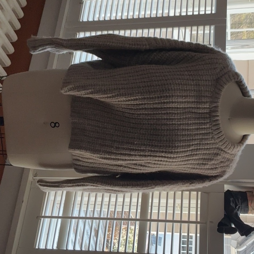 Cozy Taupe Women's Sweater Gillian Stevens Parker
